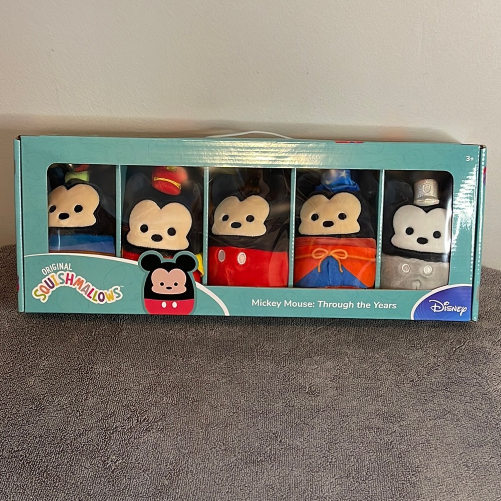 Squishmallows Disney Mickey Mouse Through The Years Box Set of 5 New in Box RARE